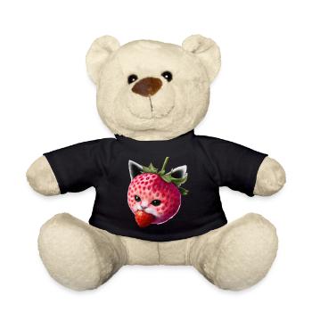 Chat fraise - Nounours - noir - Devant