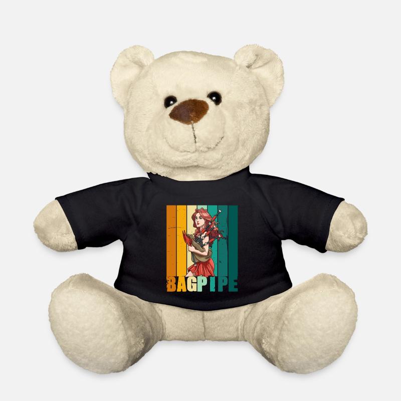 Schöne Dudelsackspielerin Dudelsack - Teddy - Schwarz