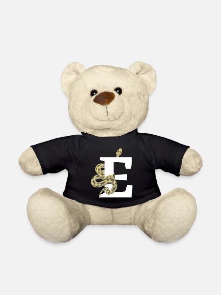 Buchstabe e Schlange - Teddy - Schwarz