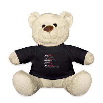 Running Runner Jogging Jogging Runner Gift - Teddy Bear - black - Front
