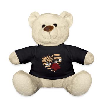 Accordion Accordion Flag - Teddy Bear - black - Front