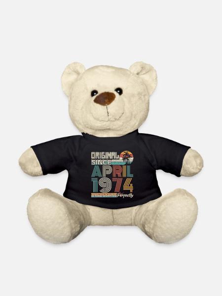 April 1974 Jubiläum April 1974 Geschenk 1974 - Teddy - Schwarz