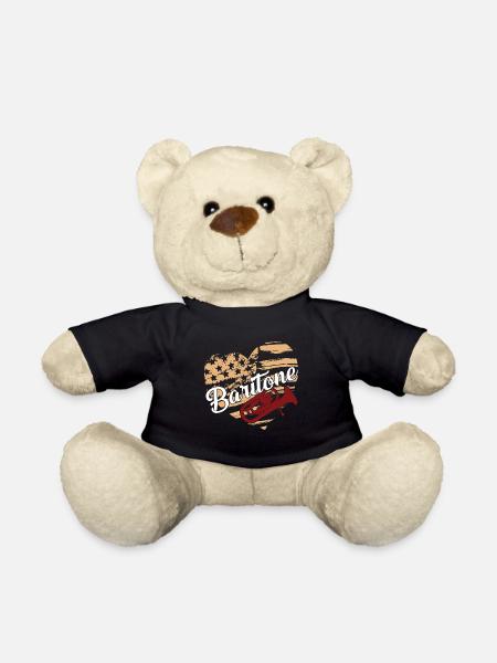 Baritone Baritone Flag - Teddy Bear - black