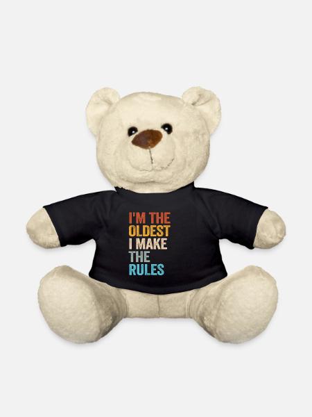 Je suis le plus âgé Je fais les règles - Nounours - noir