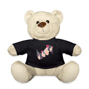 Kpop Heart K-Pop Musique populaire coréenne - Nounours - noir - Devant