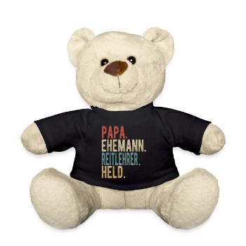 Reitlehrer Papa Ehemann Held - Teddy - Schwarz - Vorne