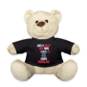 Verrücktes Mädchen Australien Tier Geschenk Koala - Teddy - Schwarz - Vorne