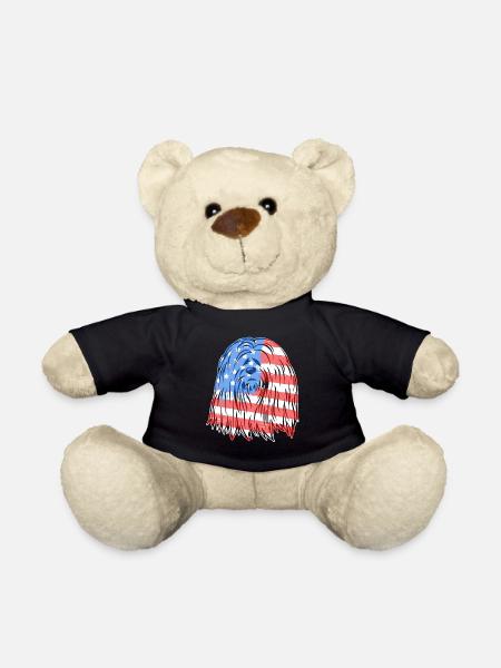 Lhasa Apso Lhasa Apso Flag - Teddy Bear - black