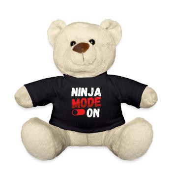 Ninja mode On - Teddy Bear - black - Front
