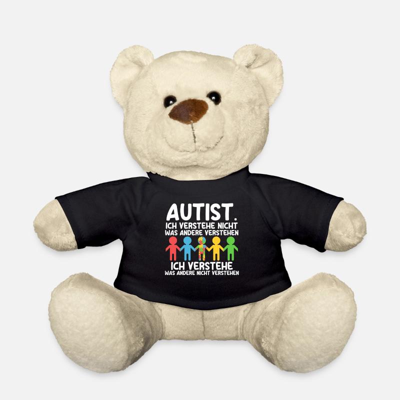 Autismus Autist Autisten - Teddy - Schwarz