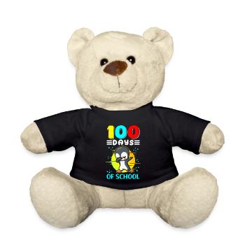 100 jours d’école Enfants Cadeau d’élève - Nounours - noir - Devant