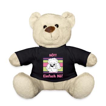 Nö! Sturer Pudel mit verschränkten Pfoten - Teddy - Schwarz - Vorne