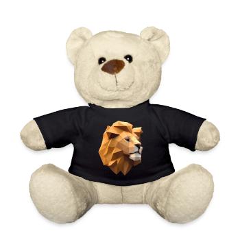 Löwenkopf aus geometrischen Formen - Teddy - Schwarz - Vorne