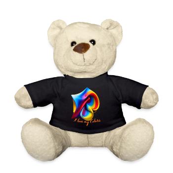 tie dye design J’aime mes couleurs - Nounours - noir - Devant