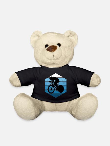 Road Cyclist Road Bike Road Cycling Men - Teddy Bear - black