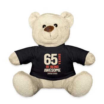 65 Jahre großartig sein - 65. Geburtstag - Teddy - Schwarz - Vorne