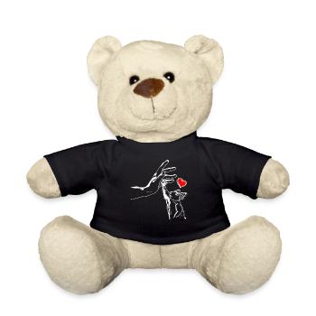 Eichhörnchen Liebe High Five - Teddy - Schwarz - Vorne