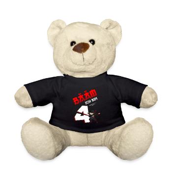 4. Geburtstag Junge 4 Jahre alt - Teddy - Schwarz - Vorne