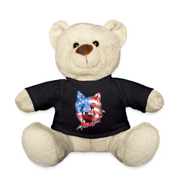 Silky Terrier Silky Terrier Flag - Teddy Bear - black - Front