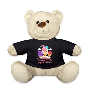 Goodbye Tonsils Hello Ice Cream Tonsillectomy - Teddy Bear - black - Front