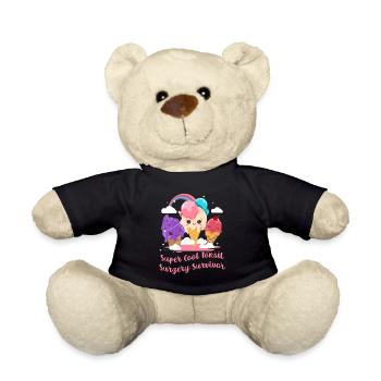Super Cool Tonsil Surgery Survivor Tonsillectomy - Teddy Bear - black - Front