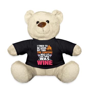 But Then The Campfire Was Lit 3 - Teddy Bear - black - Front