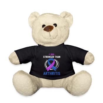 Je suis plus fort que la sensibilisation à l’arthrite - Nounours - noir - Devant