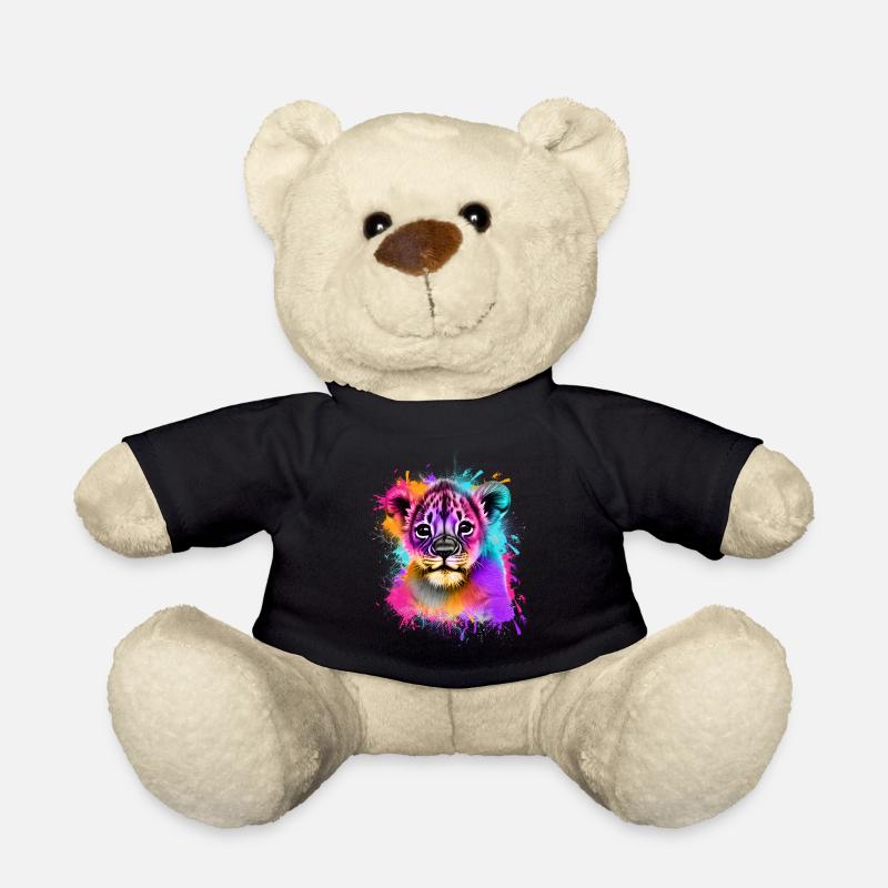 Löwe Bunt - Teddy - Schwarz