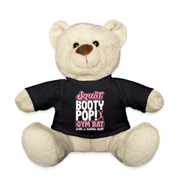 Squat, Booty, Pop! Gym rat with a Bubble Butt - Teddy - Schwarz - Vorne