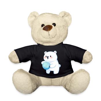 Mignon Polar Bear Polar Bear Volleyball Ball Sports de balle - Nounours - noir - Devant