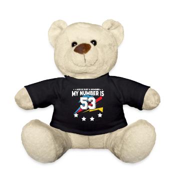 L’âge n’est qu’un chiffre – 53e anniversaire - Nounours - noir - Devant