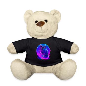 Leuchtende Eule Vogel Neon Kunstwerk - Teddy - Schwarz - Vorne