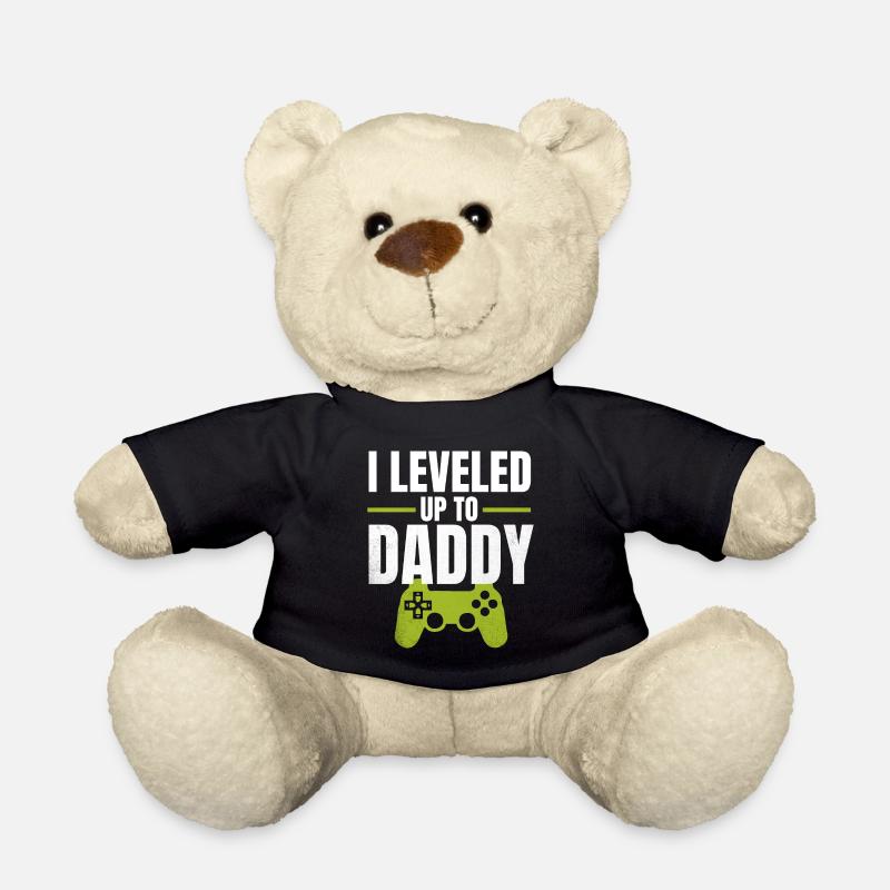 I Leveled Up to Daddy - Teddy Bear - black