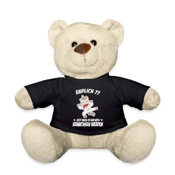 77 Geburtstag Positive Sprüche Zum 77 geburtstag - Teddy - Schwarz - Vorne