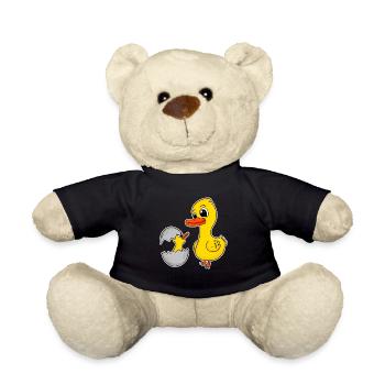Famille de canards - Canard avec bébé - Nounours - noir - Devant