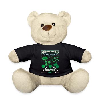 Microbiologist, Microbiology, funny saying, Pun - Teddy Bear - black - Front