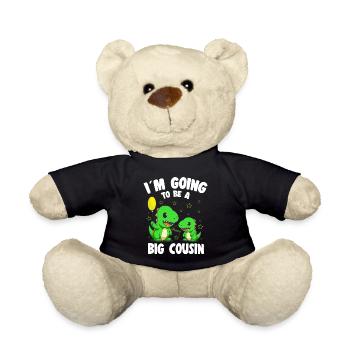 Annonce du bébé I’m Gonna Be A Big Cousin - Nounours - noir - Devant