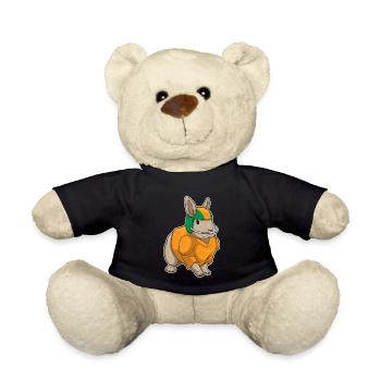 Rabbit American Football Sports - Teddy Bear - black - Front