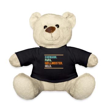 Ehemann Papa Grillmeister Held - Teddy - Schwarz - Vorne