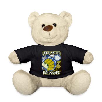 Grèce, Grec Nourriture Dolmades, Dicton - Nounours - noir - Devant