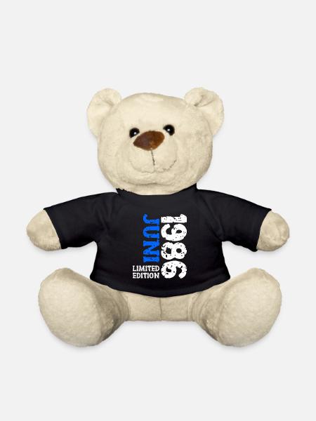 1986 Juni Limited Edition Geburtstag Geschenk - Teddy - Schwarz