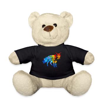 Farbspritzer Fuchs Bunter Fuchs - Teddy - Schwarz - Vorne