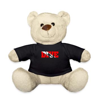 Diving Diving Diving Snorkelers Snorkeling - Teddy Bear - black - Front