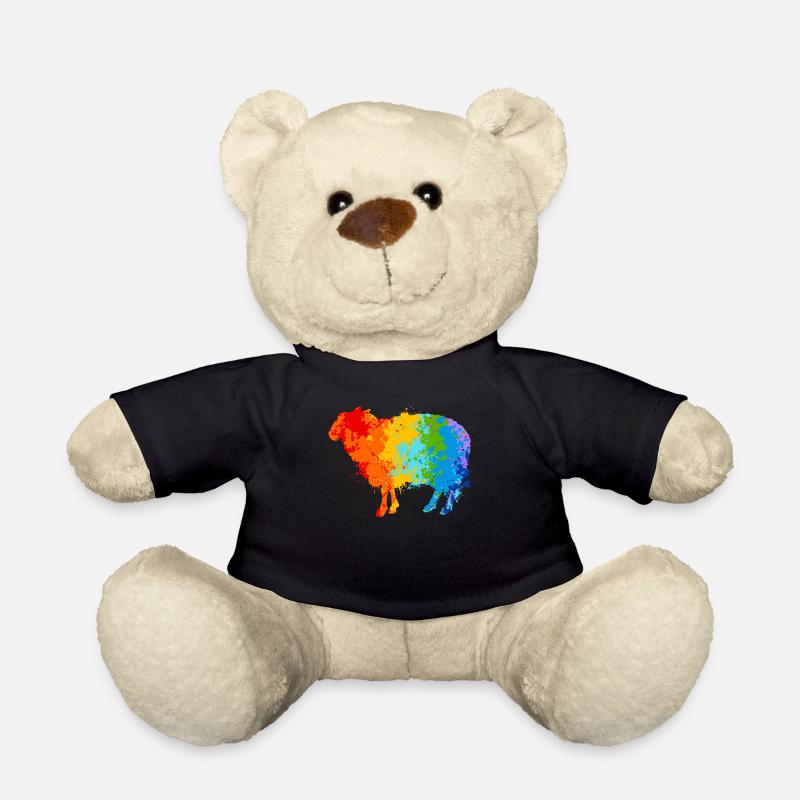 Farbspritzer Schaf Buntes Schaf - Teddy - Schwarz