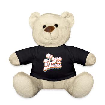 Liebe ist vielfältig - Pride Month LGBTQ - Teddy - Schwarz - Vorne