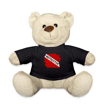Instructor Diver Deep Diving Divemaster Student - Teddy Bear - black - Front