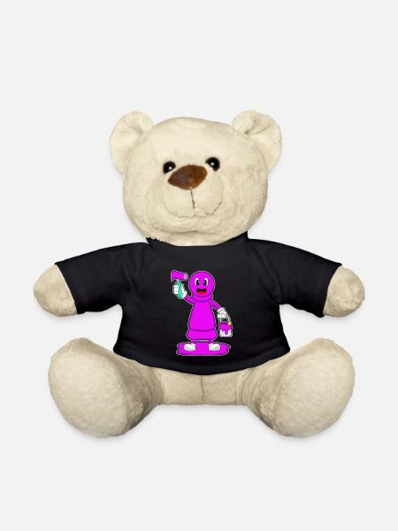 Schachfigur Bauer Schach - Teddy - Schwarz