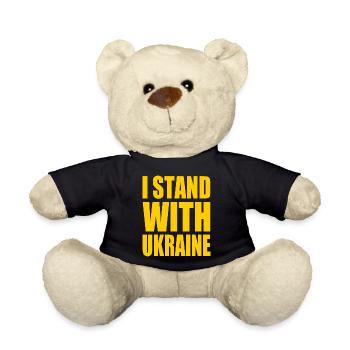 I stand with ukraine - Teddy Bear - black - Front