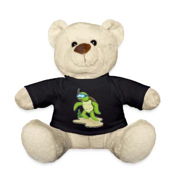 Schildkröte Taucher Schnorchel Tauchen - Teddy - Schwarz - Vorne