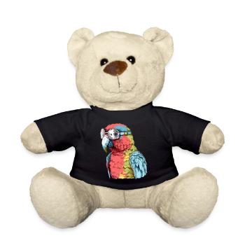 Pecco, der Brillenpapagei - Teddy - Schwarz - Vorne